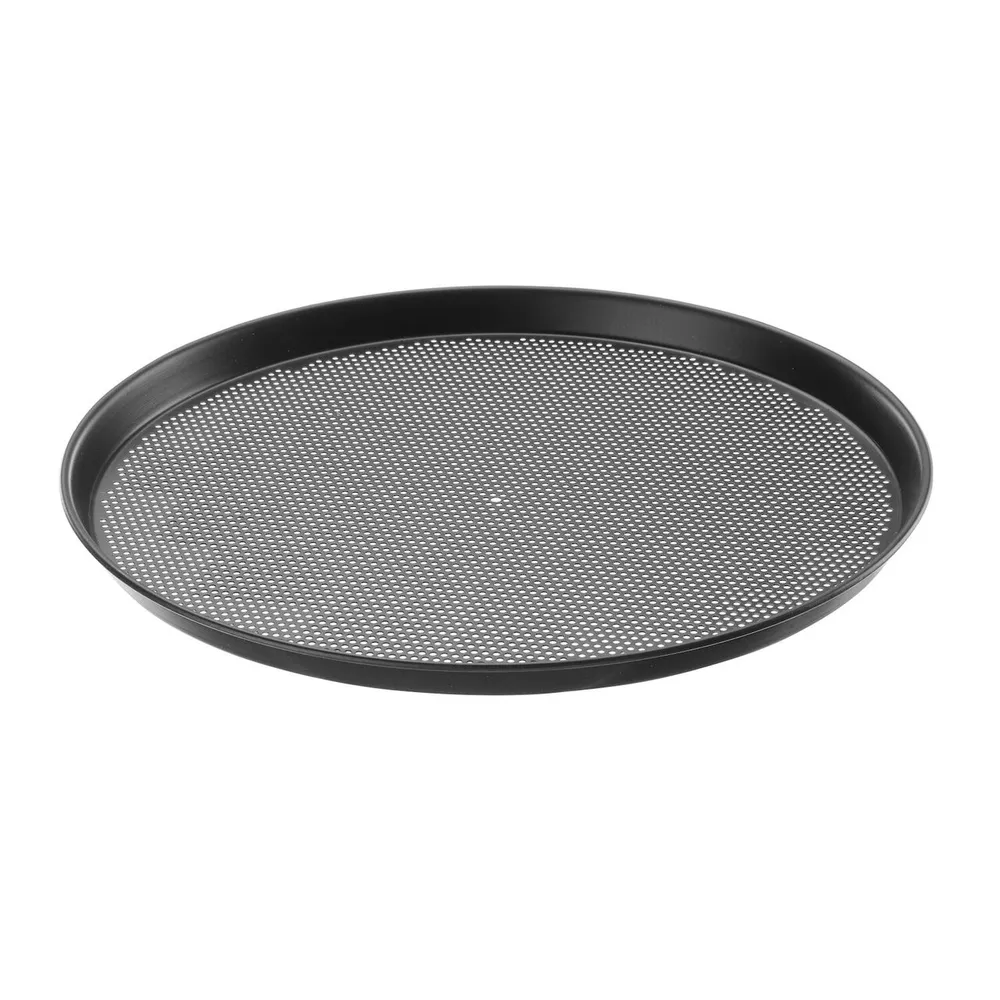 Tava pizza perforata, 352x23 mm, otel carbon, profesionala [1]