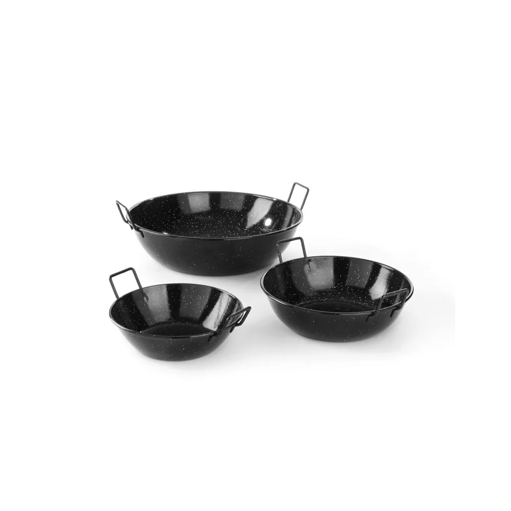 Tigaie adanca paella emailata, ø170x40 mm, neagra [3]