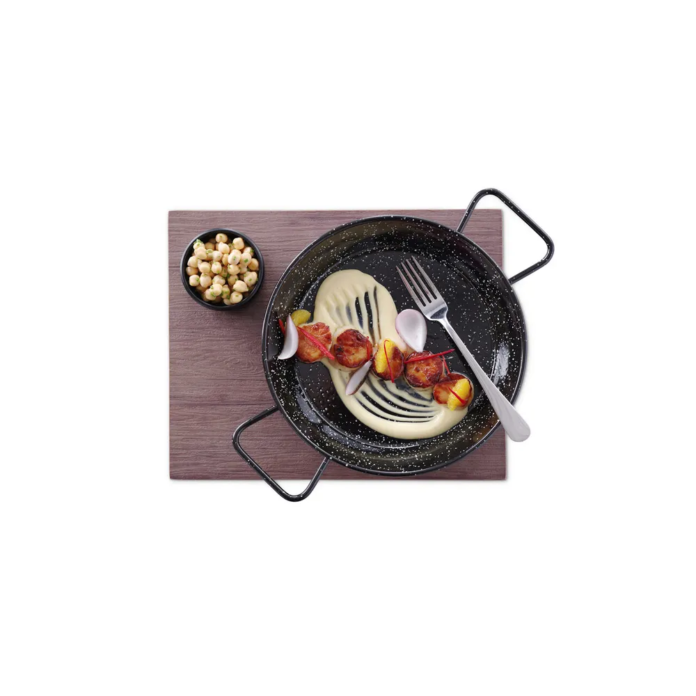 Tigaie adanca paella emailata, ø205x57 mm, neagra [2]
