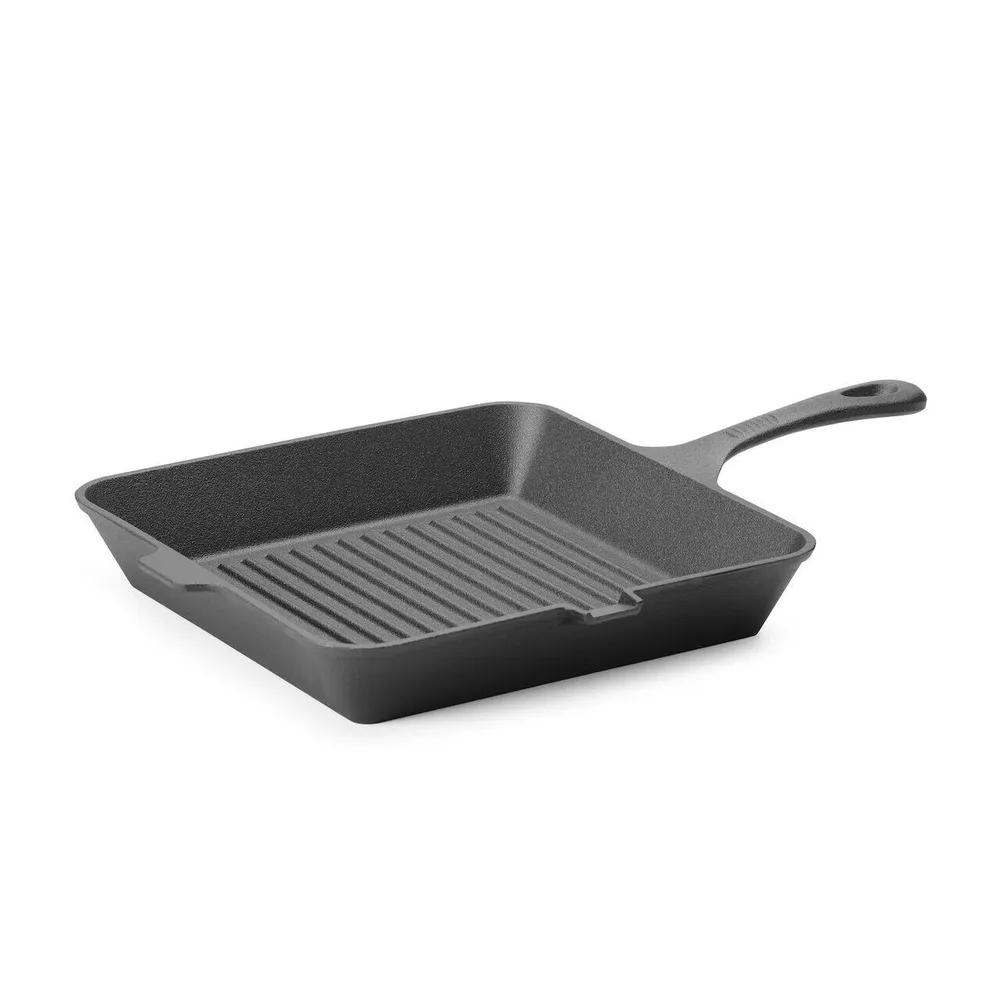Tigaie grill fonta, 265x265 mm, cu scurgere grasime [2]