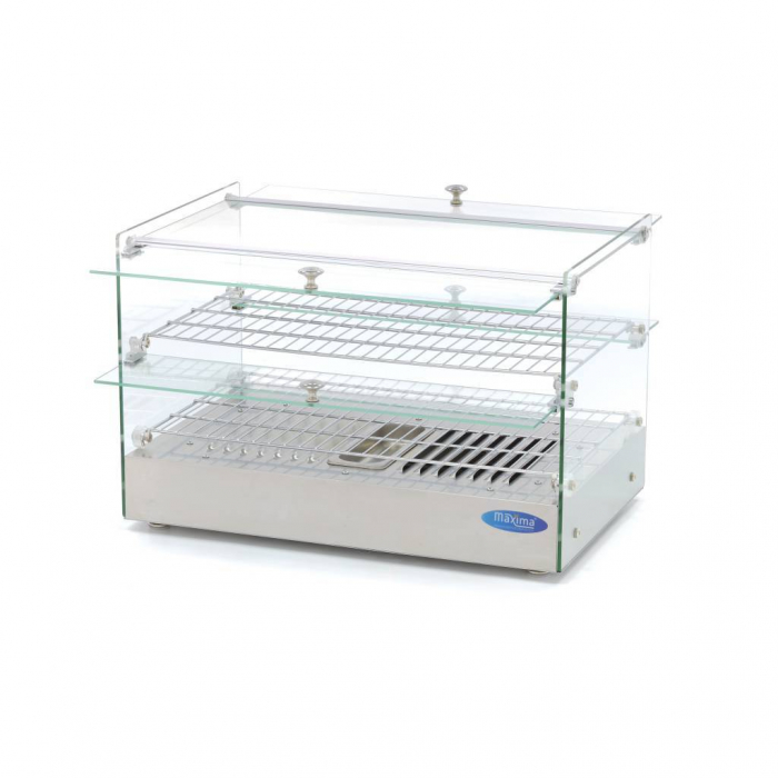 Vitrina calda de banc cu 2 nivele, 550 mm, 50 litri, 230V, 0,8 kW [7]