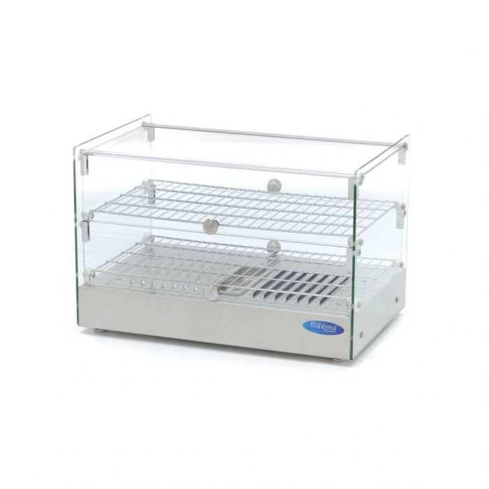 Vitrina calda de banc cu 2 nivele, 550 mm, 50 litri, 230V, 0,8 kW [12]