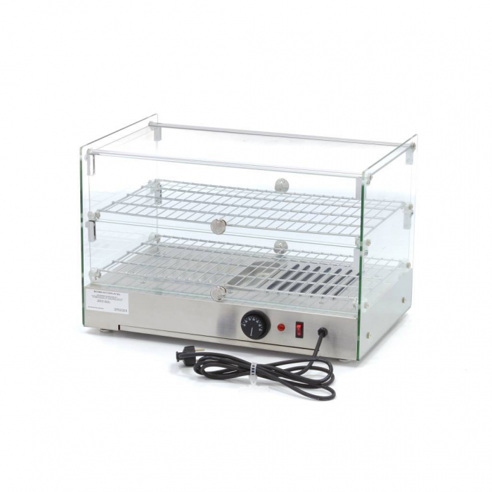 Vitrina calda de banc cu 2 nivele, 550 mm, 50 litri, 230V, 0,8 kW [10]