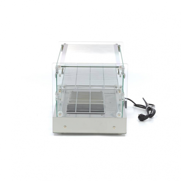 Vitrina calda de banc cu 2 nivele, 550 mm, 50 litri, 230V, 0,8 kW [9]