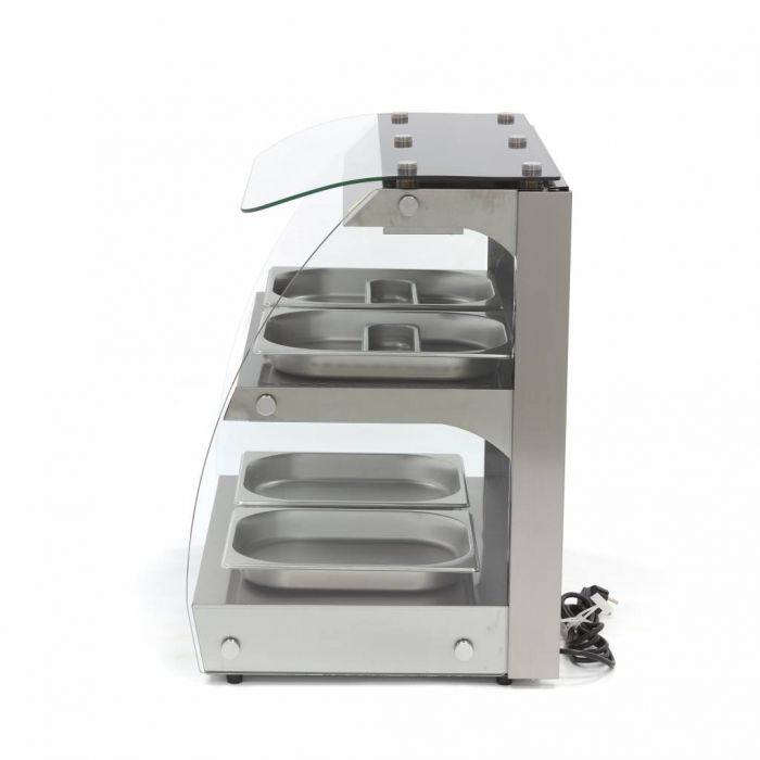 Vitrina calda deschisa 4xGN1/2, 2 rafturi, 230V, 0,56 kW [9]