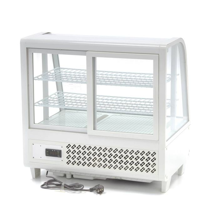 Vitrina frigorifica 100 litri alba 68cm cu usa glisanta spate [4]
