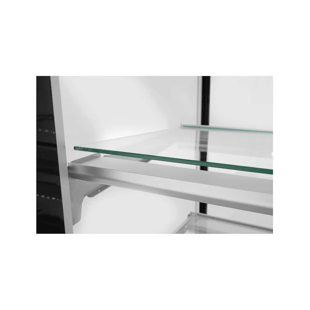 Vitrina frigorifica 410L, 2 rafturi, inox, 121x67x121cm [4]