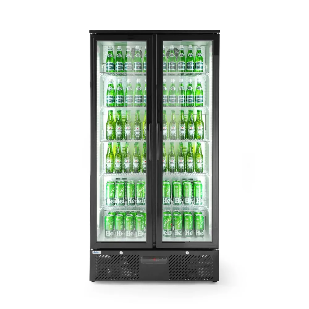 Vitrina frigorifica 458L, 2 usi, inox, 90x51x182cm [1]