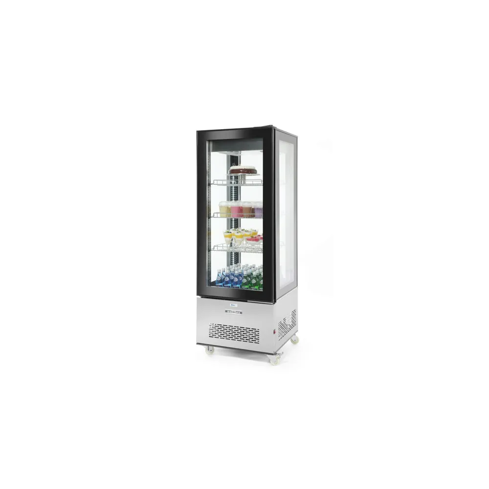 Vitrina frigorifica 550L, inox, 3 rafturi LED, auto-defrost [4]