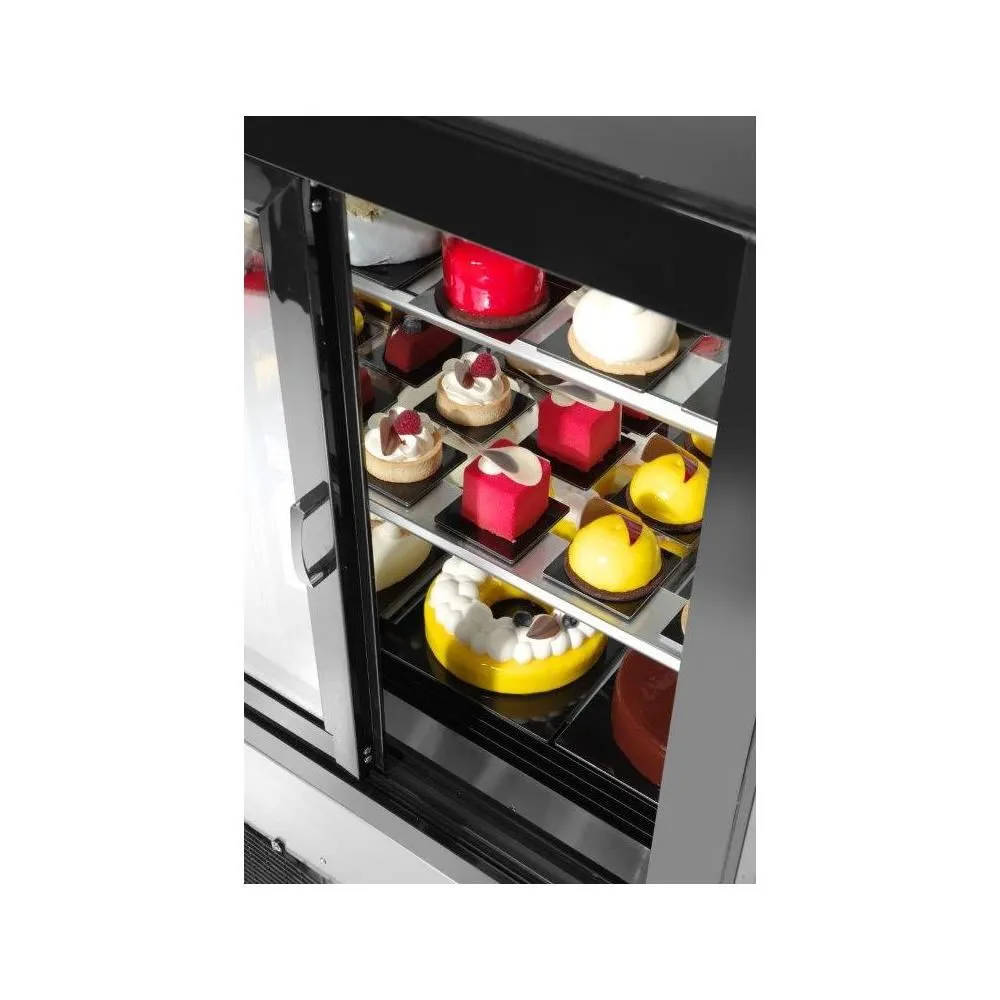 Vitrina frigorifica 610L, 2 rafturi sticla, 2-6°C, inox [2]