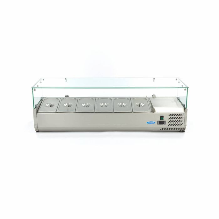 Vitrina ingrediente GN 1/3 inox 140cm pentru 6 recipiente gastro [2]