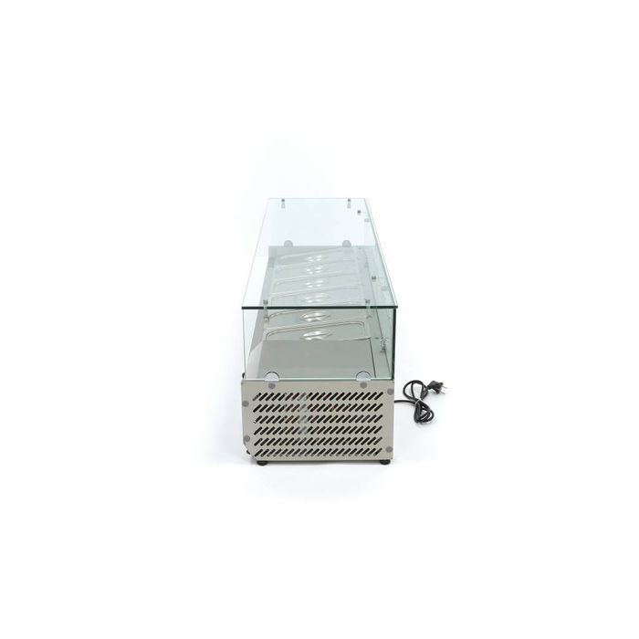 Vitrina ingrediente GN 1/3 inox 140cm pentru 6 recipiente gastro [3]