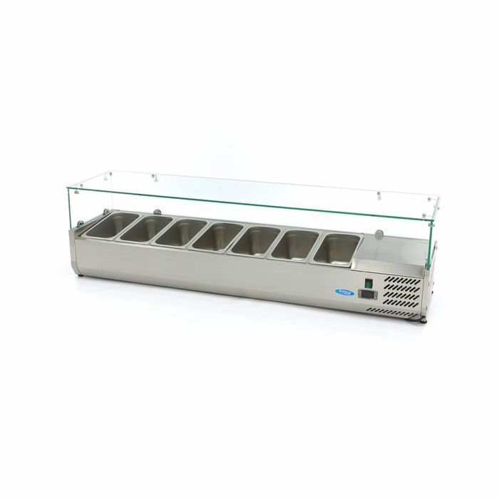 Vitrina ingrediente GN 1/3 inox 160cm pentru 7 recipiente gastro [6]