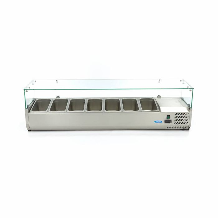 Vitrina ingrediente GN 1/3 inox 160cm pentru 7 recipiente gastro [4]