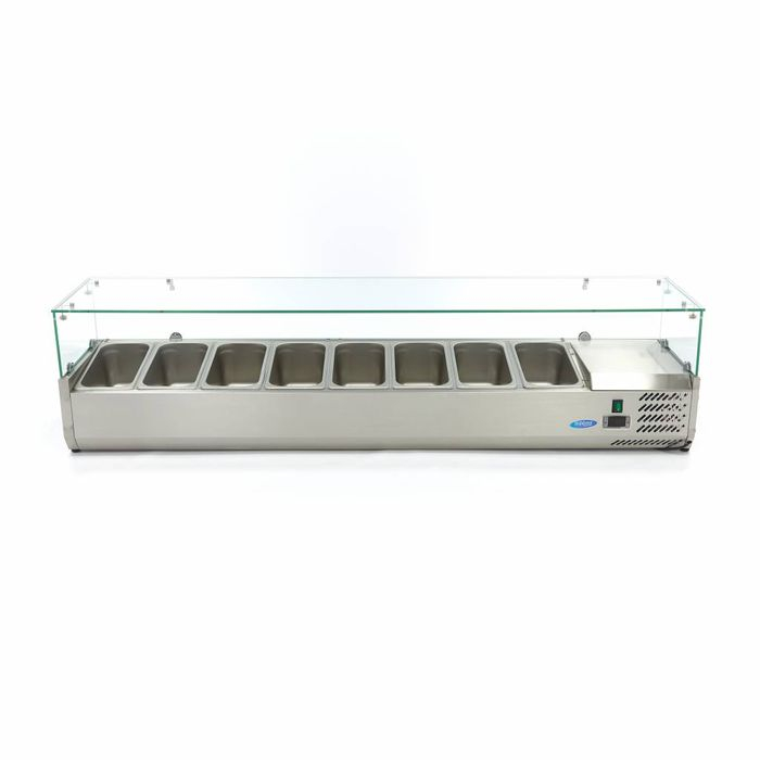 Vitrina ingrediente GN 1/3 inox 180cm pentru 8 recipiente gastro [2]