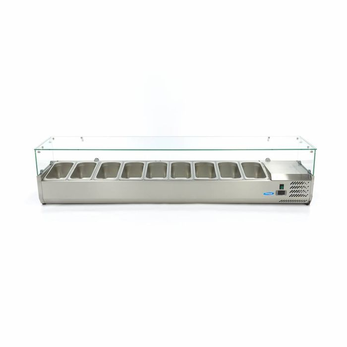 Vitrina ingrediente GN 1/3 inox 200cm pentru 9 recipiente gastro [6]