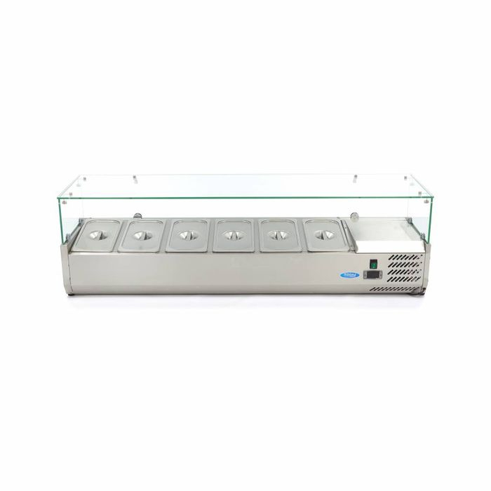 Vitrina ingrediente GN inox 150cm pentru 6 tavi 1/3 sau 1x1/2 [2]