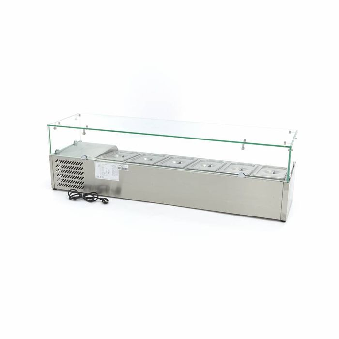 Vitrina ingrediente GN inox 150cm pentru 6 tavi 1/3 sau 1x1/2 [4]