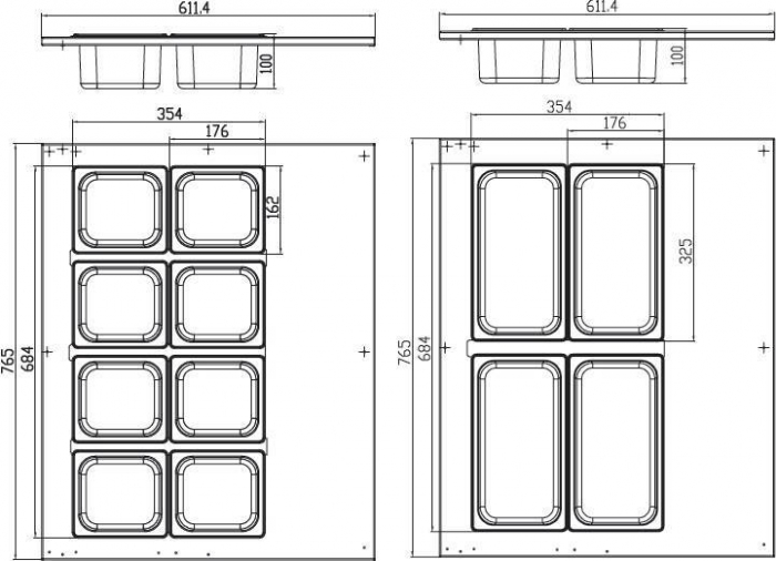 Saladeta 67L, 8x1/6 GN, 110W, 230V [7]