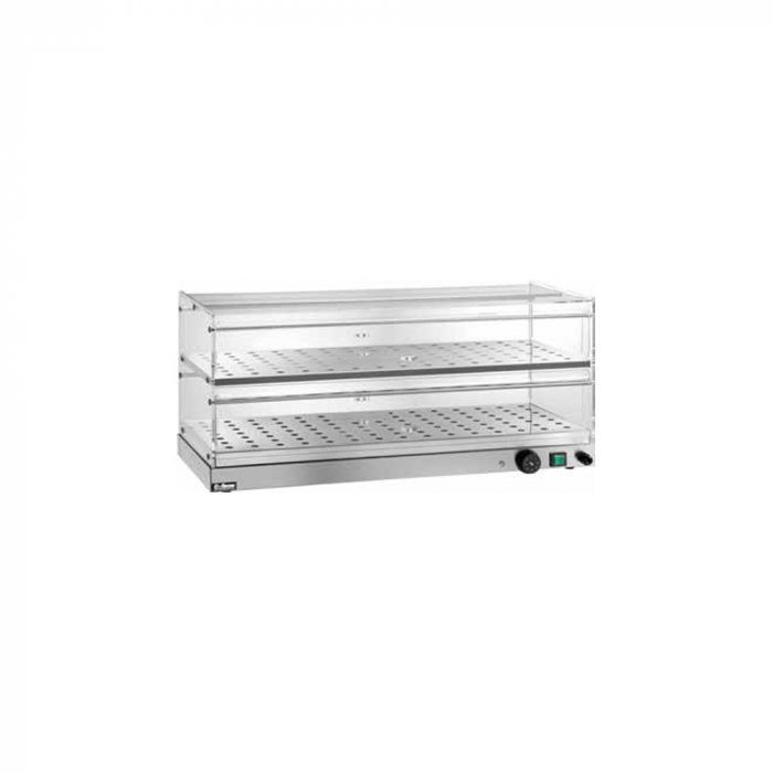 Vitrina patiserie calda 2 rafturi, +30°C +90°C, 500x350x400(h) mm, VBR4756 [1]