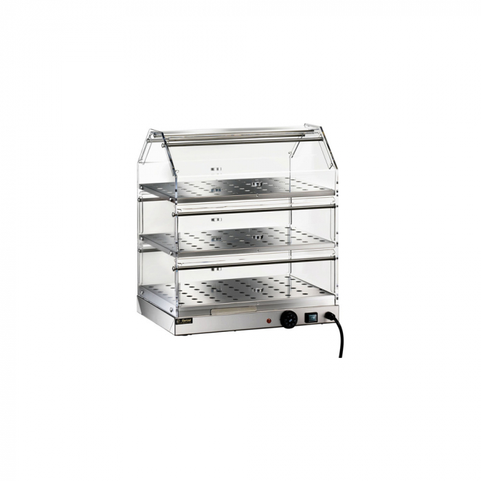 Vitrina patiserie calda cu 3 rafturi, +30°C +90°C, 850x350x540(h) mm, VBR4783 [1]