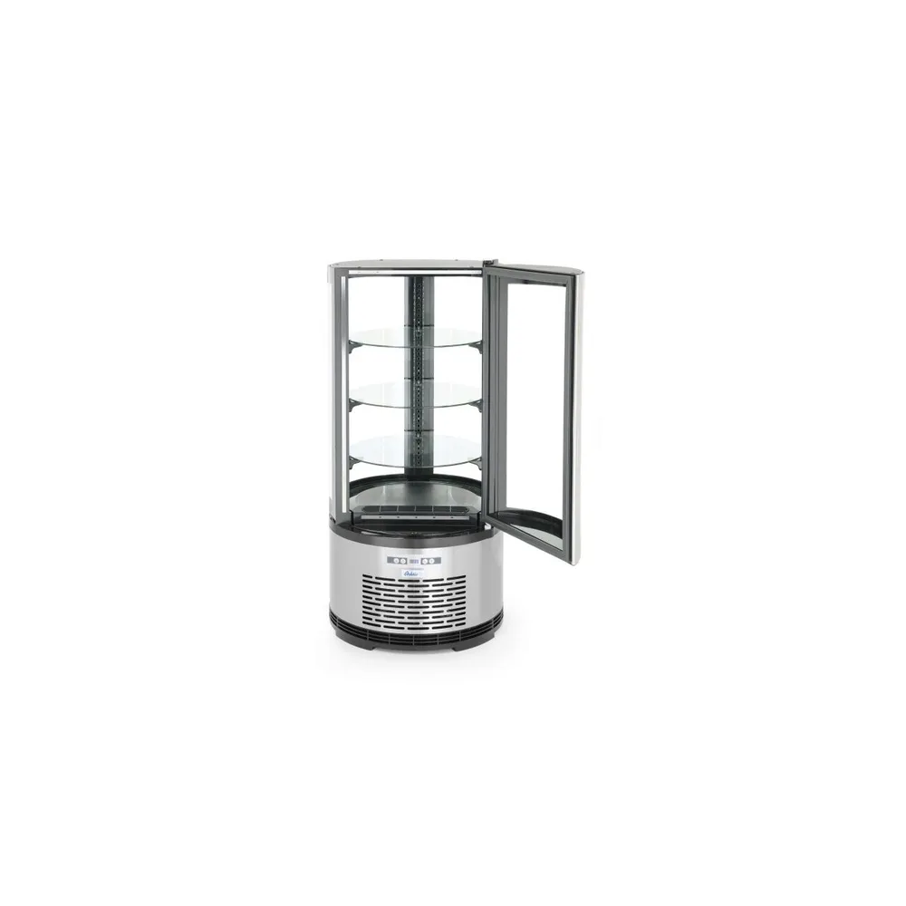 Vitrina prezentare 100L, inox, geam dublu, LED, 2-6°C [5]