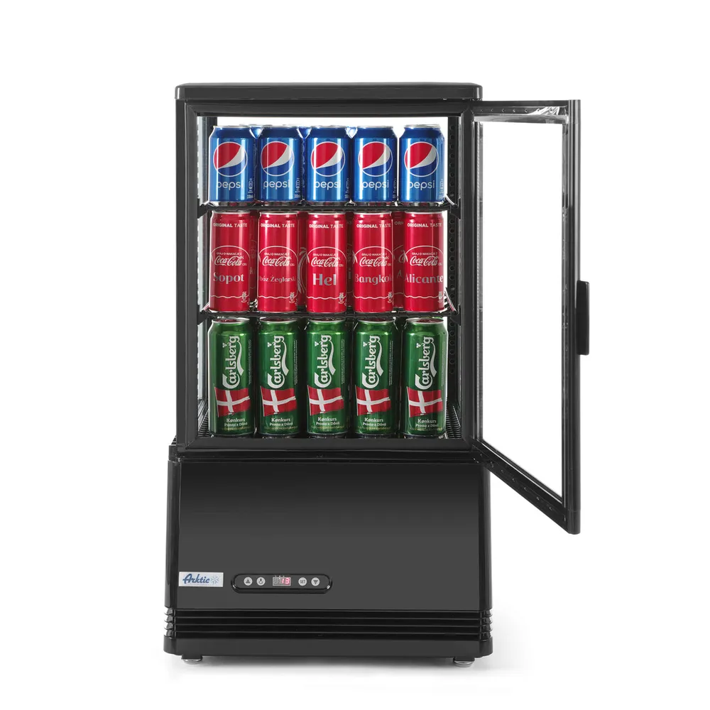 Vitrina prezentare 58L, neagra, 2-6°C, 170W, 2 rafturi [3]