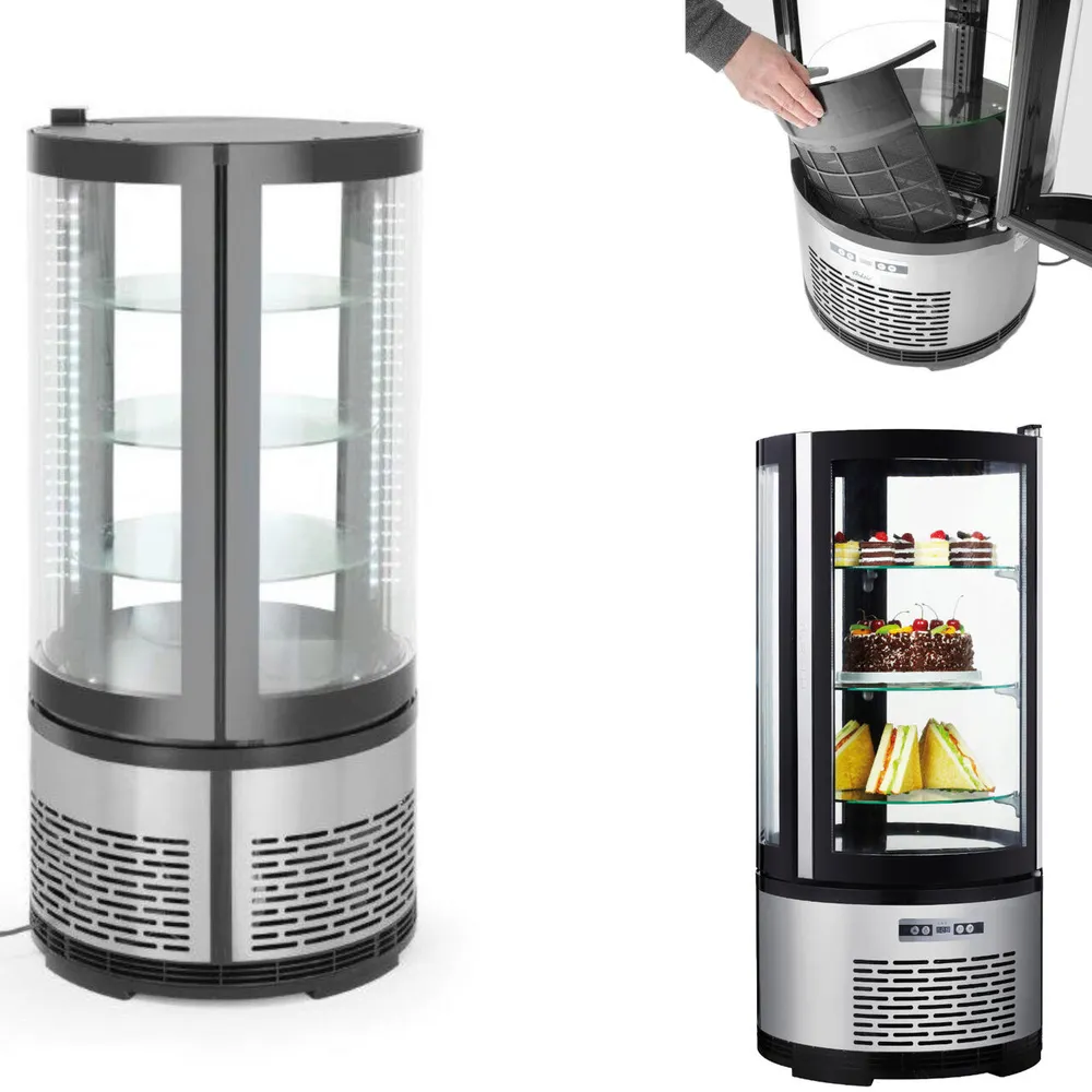 Vitrina rotunda refrigerata, 360L, inox, ø68x175cm [4]