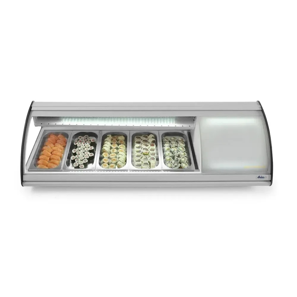 Vitrina sushi 63L, 5 tavi GN, 0-12°C, 130x45x33cm [3]