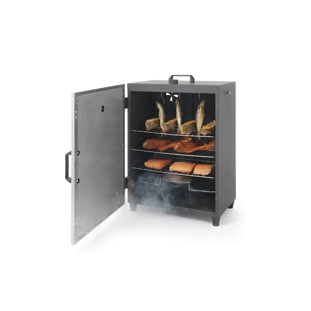 Afumatoare carne - Afumatoare electrica, 1600 W, inox, cu 3 rafturi si agatatori