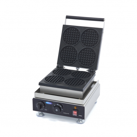 Aparate gofre profesionale - Aparat 4 mini-waffle rotunde, 1750W, 230V