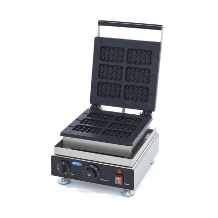 Aparate gofre profesionale - Aparat 6 waffle Brussels pe bat, 1750W, 230V