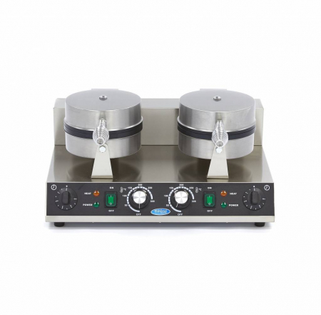 Aparat copt waffle 2 placi rotunde tip inima, 230V, 2x1 kW [6]