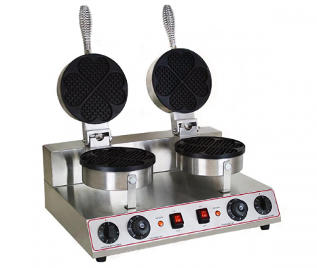 Aparate gofre profesionale - Aparat de copt 2 waffe tip inima, 230V, 2kW, BWA-2P