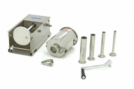 Aparat de facut carnati 3 litri orizontal manual cu 4 palnii inox [2]