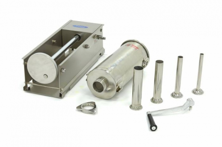 Aparat de facut carnati 5 litri orizontal manual cu 4 palnii inox [2]