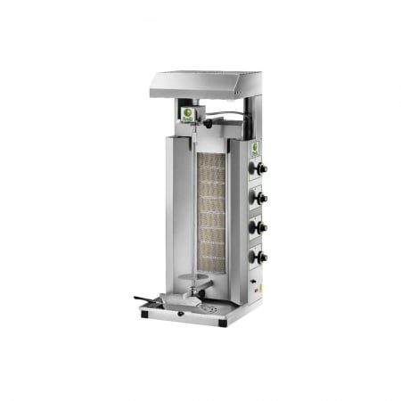 Aparate de shaorma - Aparat kebab gaz 8 arzatoare, aprindere piezoelectrica, 10,2 kW, GYR80M