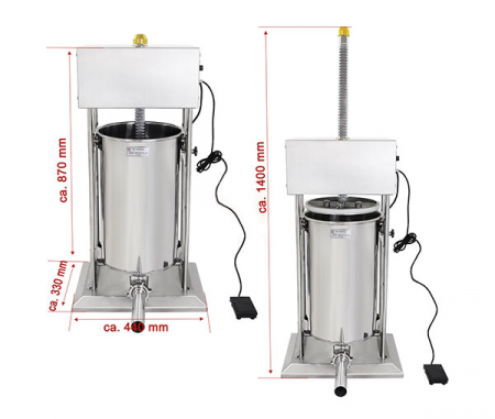 Aparat electric de umplut carnati din inox 25 litri, 230V, BT25-E [1]