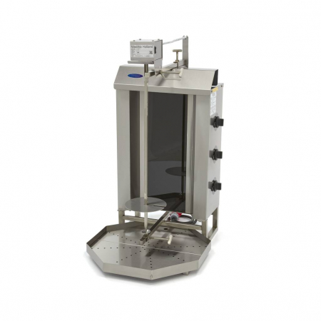 Aparate de shaorma - Aparat pentru shaorma si kebab electrica cu 3 arzatoare, 30 kg, 5100 W, 230V