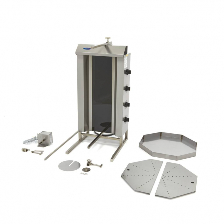 Aparat pentru shaorma si kebab electrica cu 4 arzatoare, 50 kg, 6800 W, 400V [5]