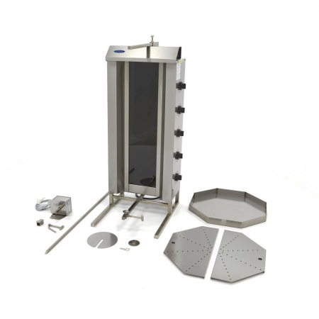 Aparat pentru shaorma si kebab electrica cu 5 arzatoare, 80 kg, 8500 W, 400V [5]