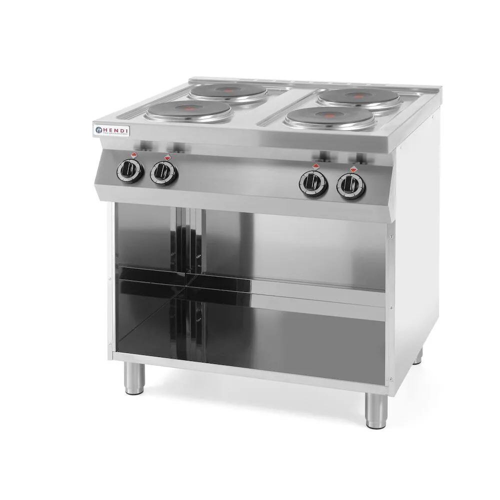Linia 700 - Aragaz electric profesional, 4 ochiuri, 800x700x900 mm