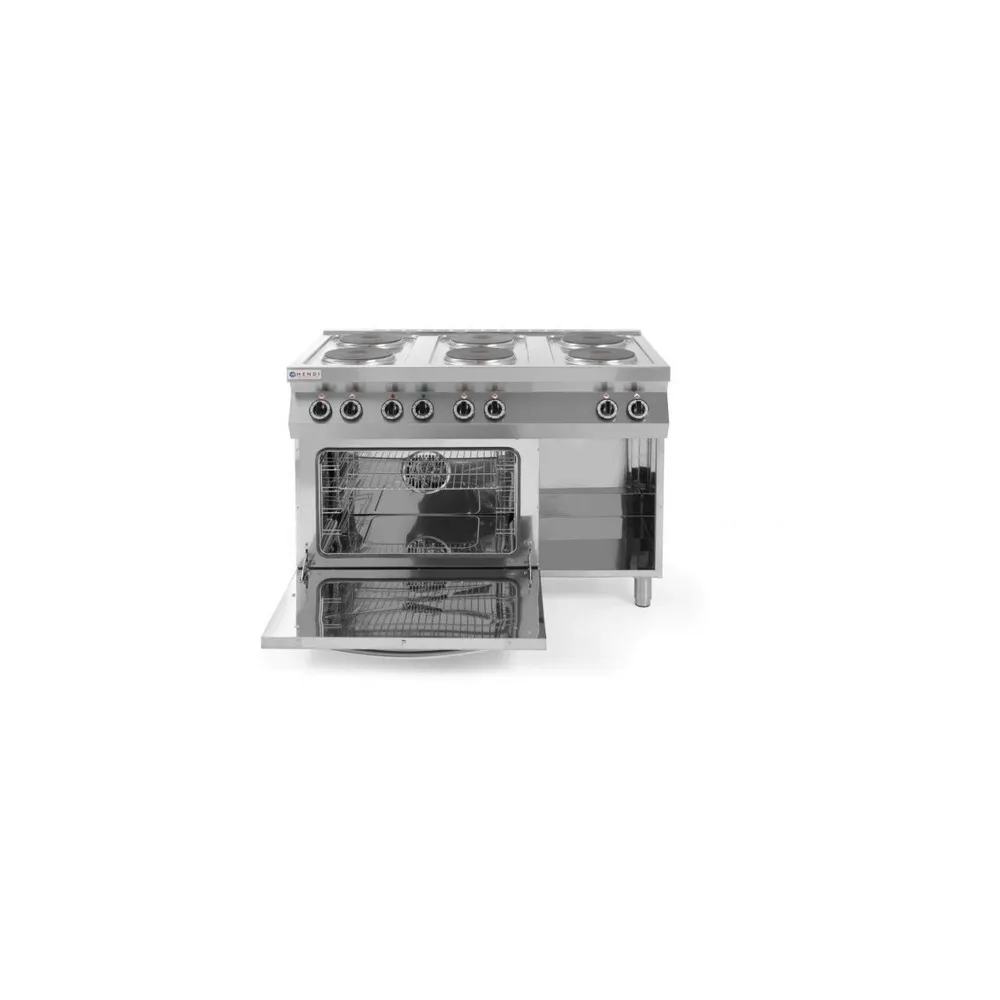 Linia 700 - Aragaz electric profesional cu 6 plite si cuptor convectie