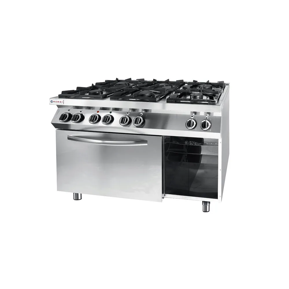 Masini de gatit Linia 700 - Aragaz gaz cu 6 arzatoare si cuptor electric convectie GN 1/1