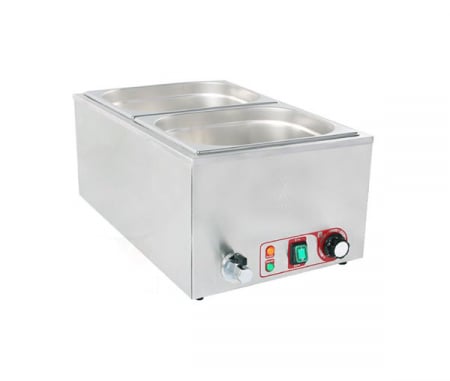 Bain Marie 2 GN1/2 cu robinet, de banc, 230V, 1,2kW, BBM-2 [1]