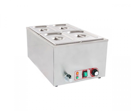 Echipamente Fast-food - Bain Marie 4 GN1/4 cu robinet, de banc, 230V, 1,2kW, BBM-4