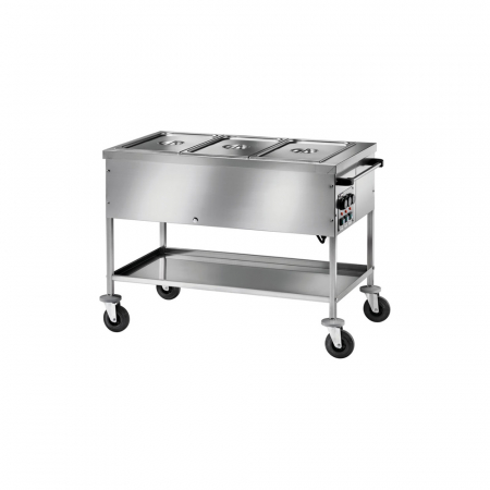 Autoservire - Bain Marie cu boiler, temperatura ajustabila, 3x1/1GN - 150(h) mm, 1170x650x850 mm, CT1760TD