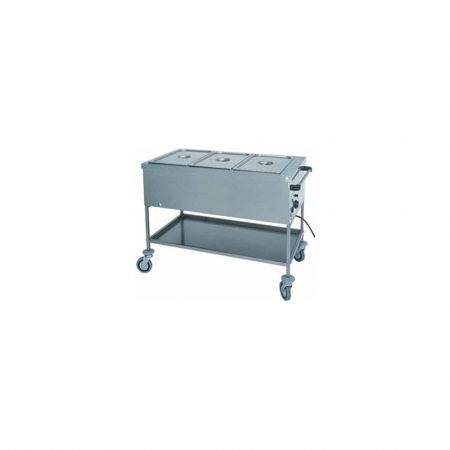 Autoservire - Bain Marie cu spatiu de depozitare, 3 x GN1/1 - 200(h) mm, +30°C +90°C, 1170x650x850(h) mm, CTS1761