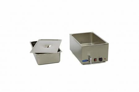 Bain Marie electric 1 x GN 1/1 cu capac si robinet, 230V, 1,2 kW [4]