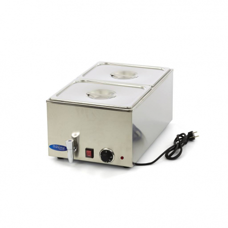 Bain Marie electric 2 x GN 1/2 cu capac si robinet, 230V, 1,2 kW [7]